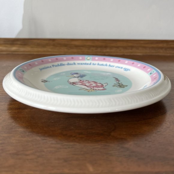Wedgwood Jemima Puddle-Duck Child's Plate Beatrix Potter 6.25" 2003 Easter Pink - Picture 5 of 8
